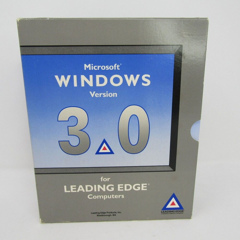Microsoft Windows Version 3.0 for Leading Edge Computers Vintage 5.25" Floppy